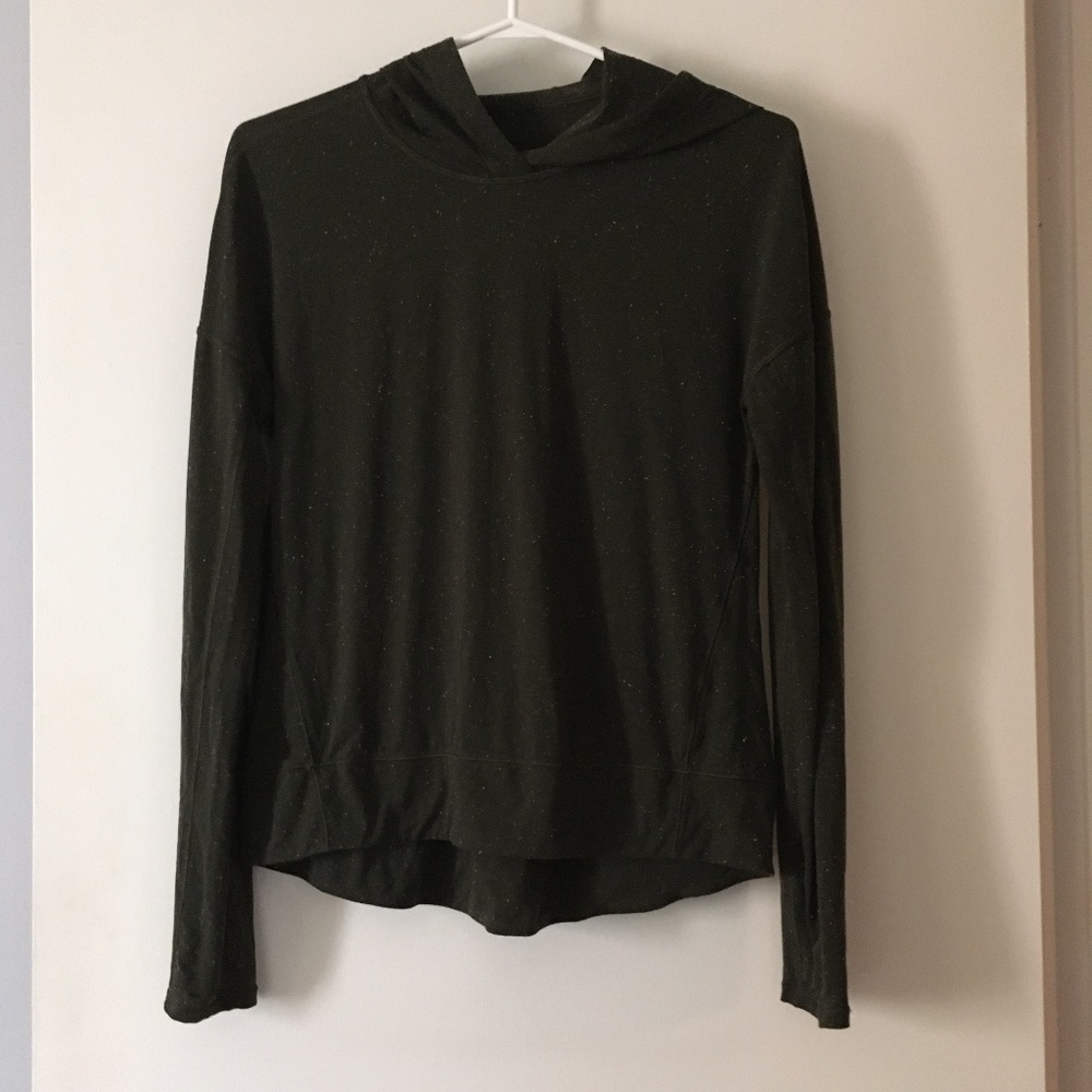LULULEMON Squad Goals Olive Green Speckled Pullover Hoodie 2